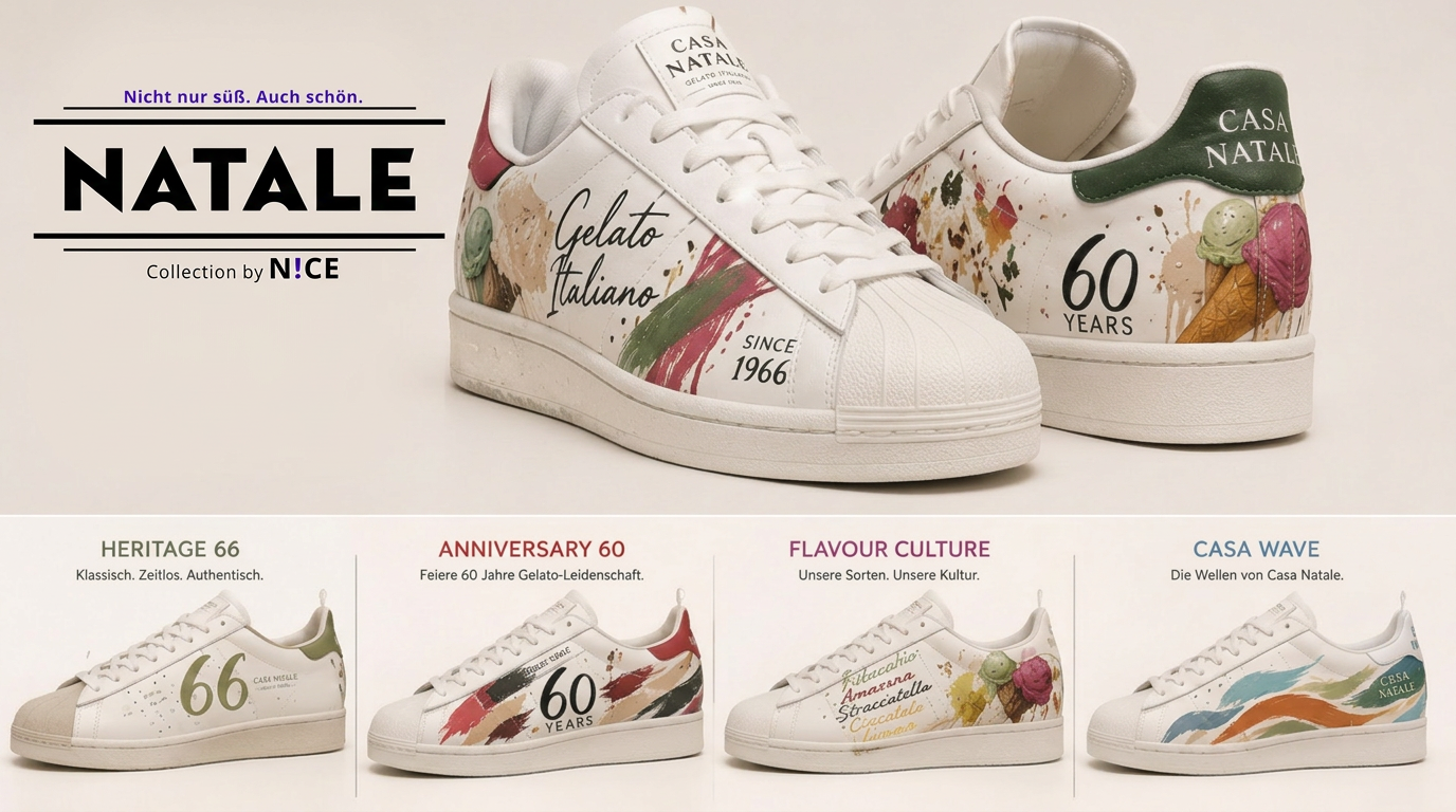 Casa Natale Gelato Italiano Sneaker – 60 Years Edition: Heritage 66, Anniversary 60, Flavour Culture und Casa Wave