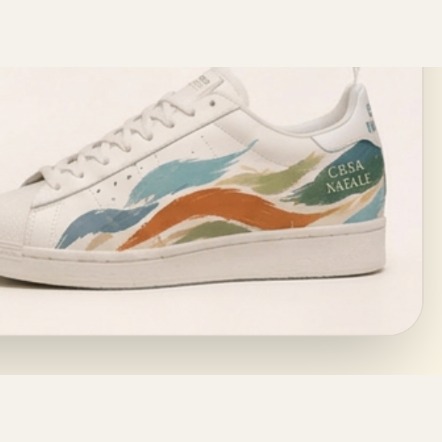 Sneaker Rosso – weißes Leder mit roten Schnürsenkeln und goldener NATALE by N!CE Stickerei