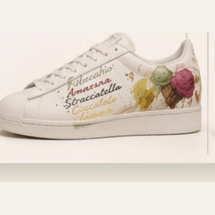 Sneaker Flavour Culture – weißes Leder mit pistaziengrünen Schnürsenkeln
